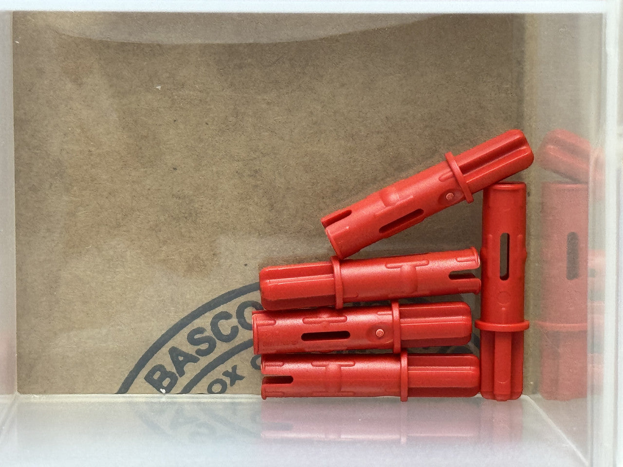 LEGO Parts - Red Technic, Axle 1L with Pin 2L - No 11214 - QTY 5