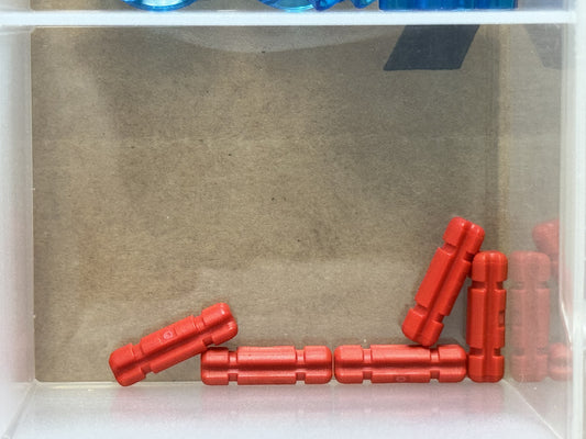 LEGO Parts - Red Technic, Axle 2L Notched - No 32062 - QTY 5