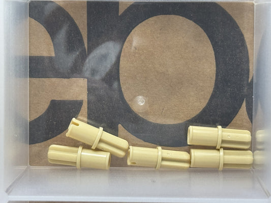 LEGO Parts - Tan Technic, Axle 1L with Pin with Round Hole - No 3749 - QTY 5