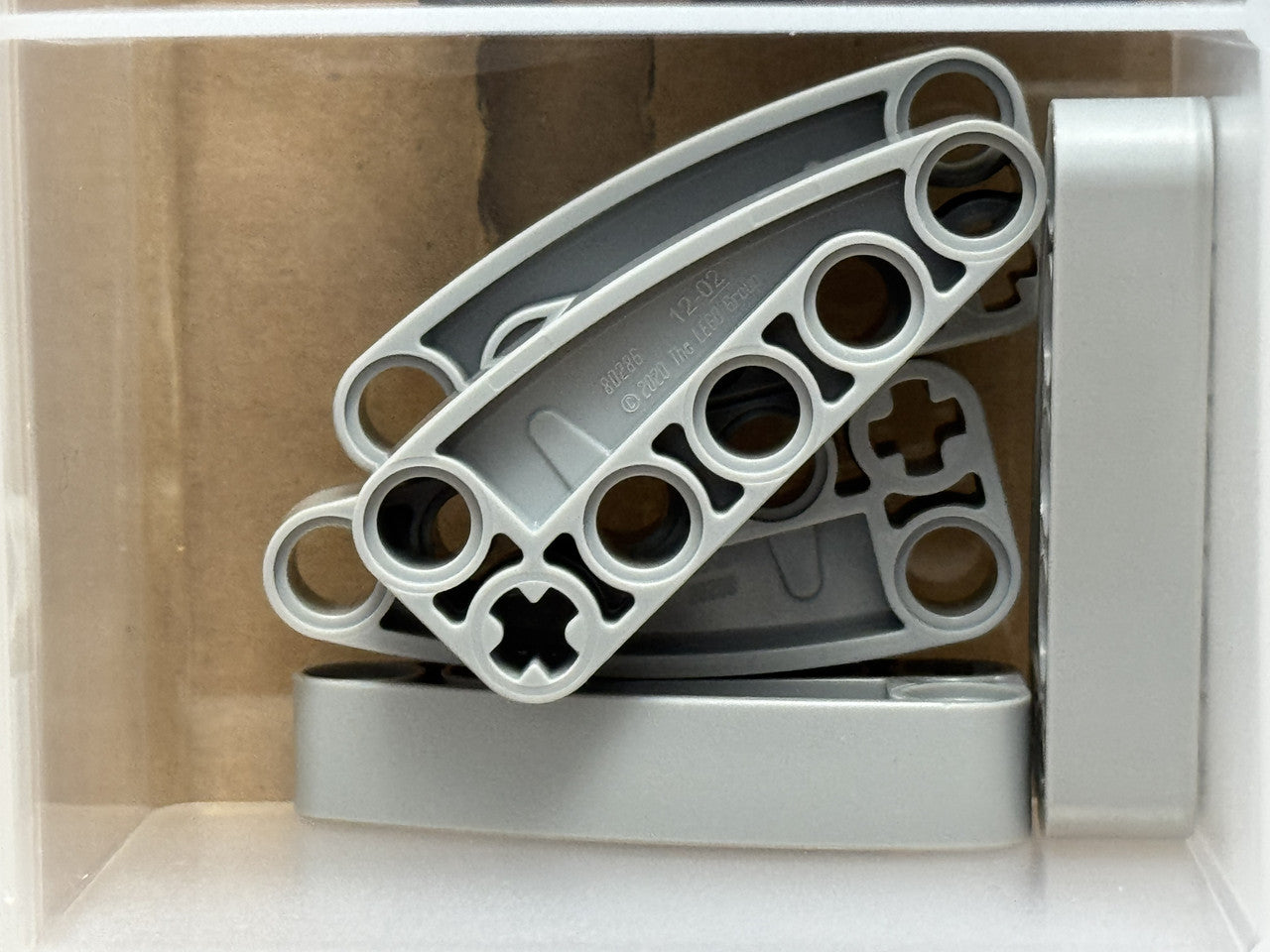 LEGO Parts - Light Bluish Gray Technic L-Shape Ellipse 2 x 5 - No 80286 - QTY 5