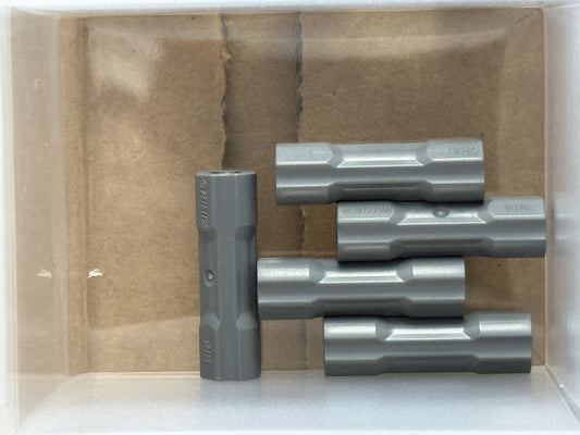 LEGO Parts - Dark Bluish Gray Technic, Axle Connector 3L - No 26287 - QTY 5