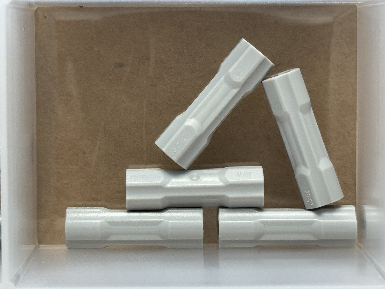 LEGO Parts - Light Bluish Gray Technic, Axle Connector 3L - No 26287 - QTY 5