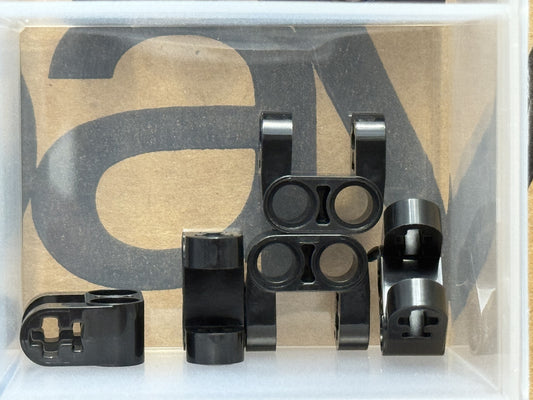 LEGO Parts - Black Technic, Axle Pin Perpendicular Split - No 69819 - QTY 5