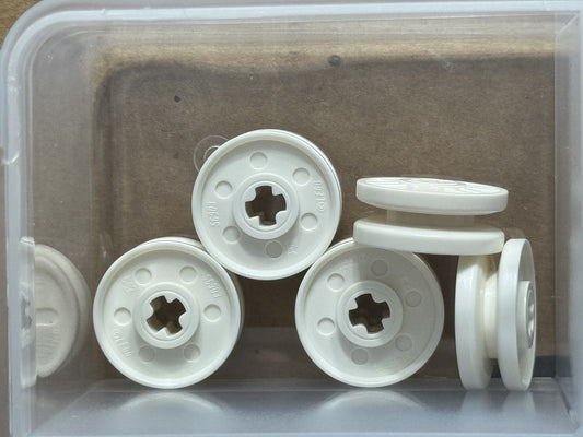 LEGO Parts - White Wheel 18mm D. x 8mm - No 56903 - QTY 5