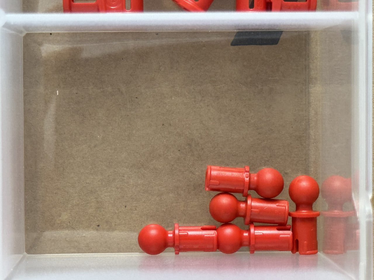 LEGO Parts - Red Technic, Pin with Tow Ball Round Pin Hole - No 6628a - QTY 5