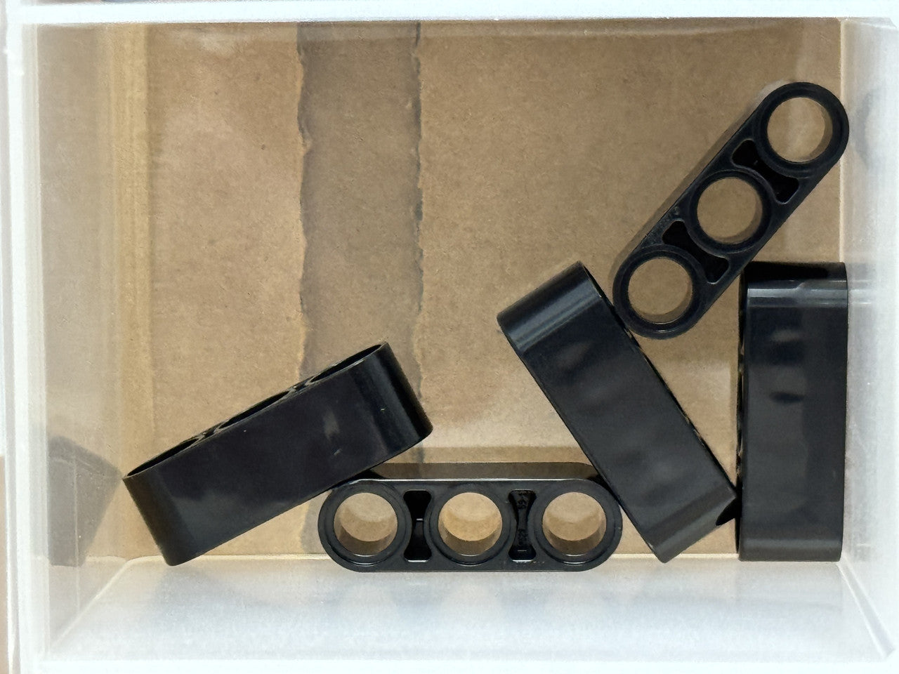 LEGO Parts - Black Technic, Liftarm Thick 1 x 3 - No 32523 - QTY 5