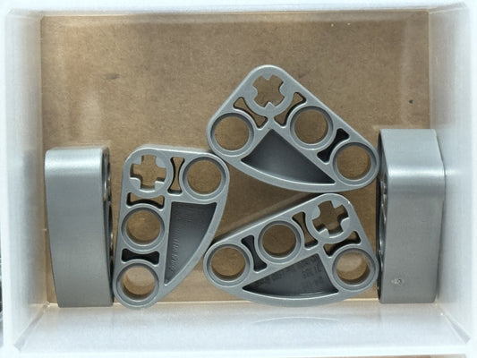 LEGO Parts - Dark Bluish Gray Technic L-Shape Ellipse 2 x 3 - No 71708 - QTY 5
