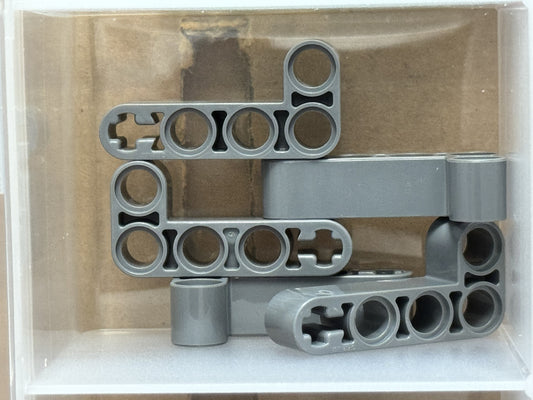 LEGO Parts - Dark Bluish Gray Technic Bent L-Shape 2 x 4 - No 32140 - QTY 5