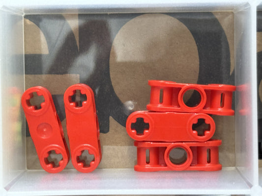 LEGO Parts - Red Technic, Axle Pin 3L with Center Pin Hole - No 32184 - QTY 5