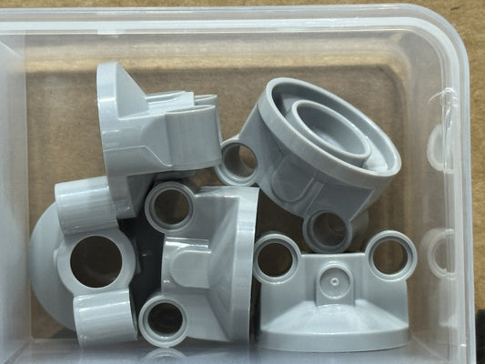 LEGO Parts - Light Bluish Gray Technic, Steering Hub 2 Pin - No 11950 - QTY 5