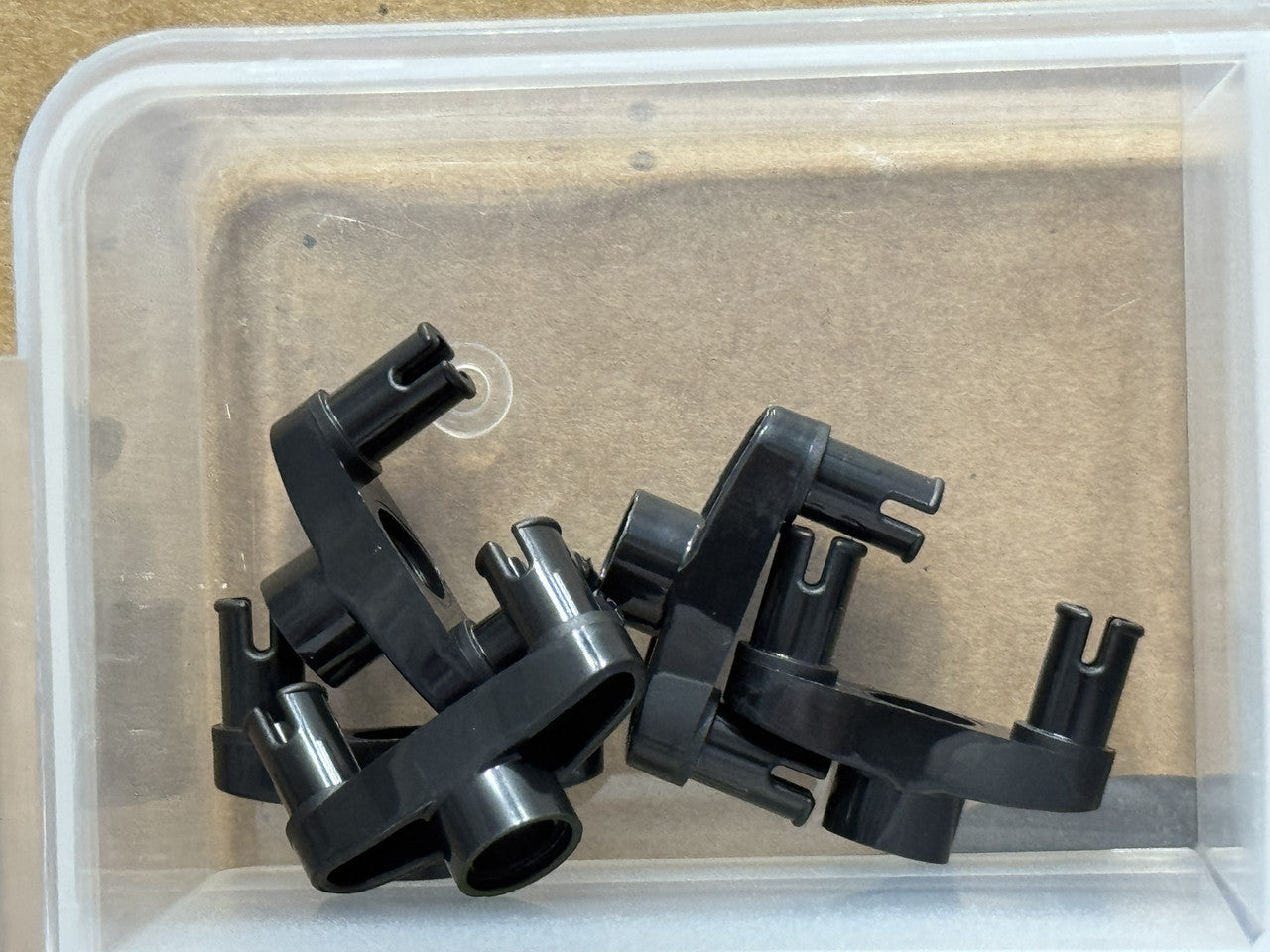 LEGO Parts - Black Technic, Pin Connector 3L Pins Center Hole - No 15461 - QTY 5