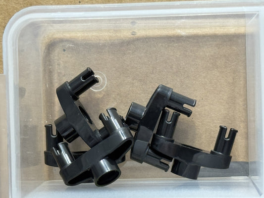 LEGO Parts - Black Technic, Pin Connector 3L Pins Center Hole - No 15461 - QTY 5