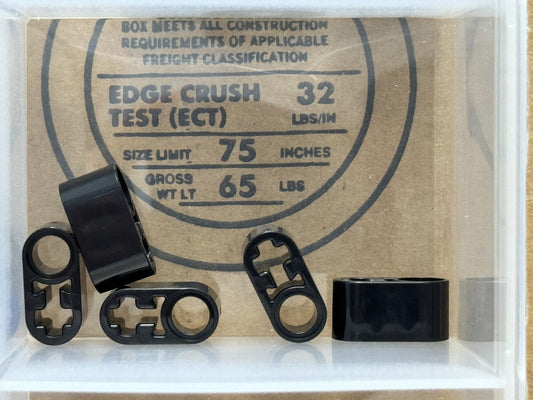 LEGO Parts - Black Technic, Liftarm Thick 1 x 2 - Axle Hole - No 60483 - QTY 5