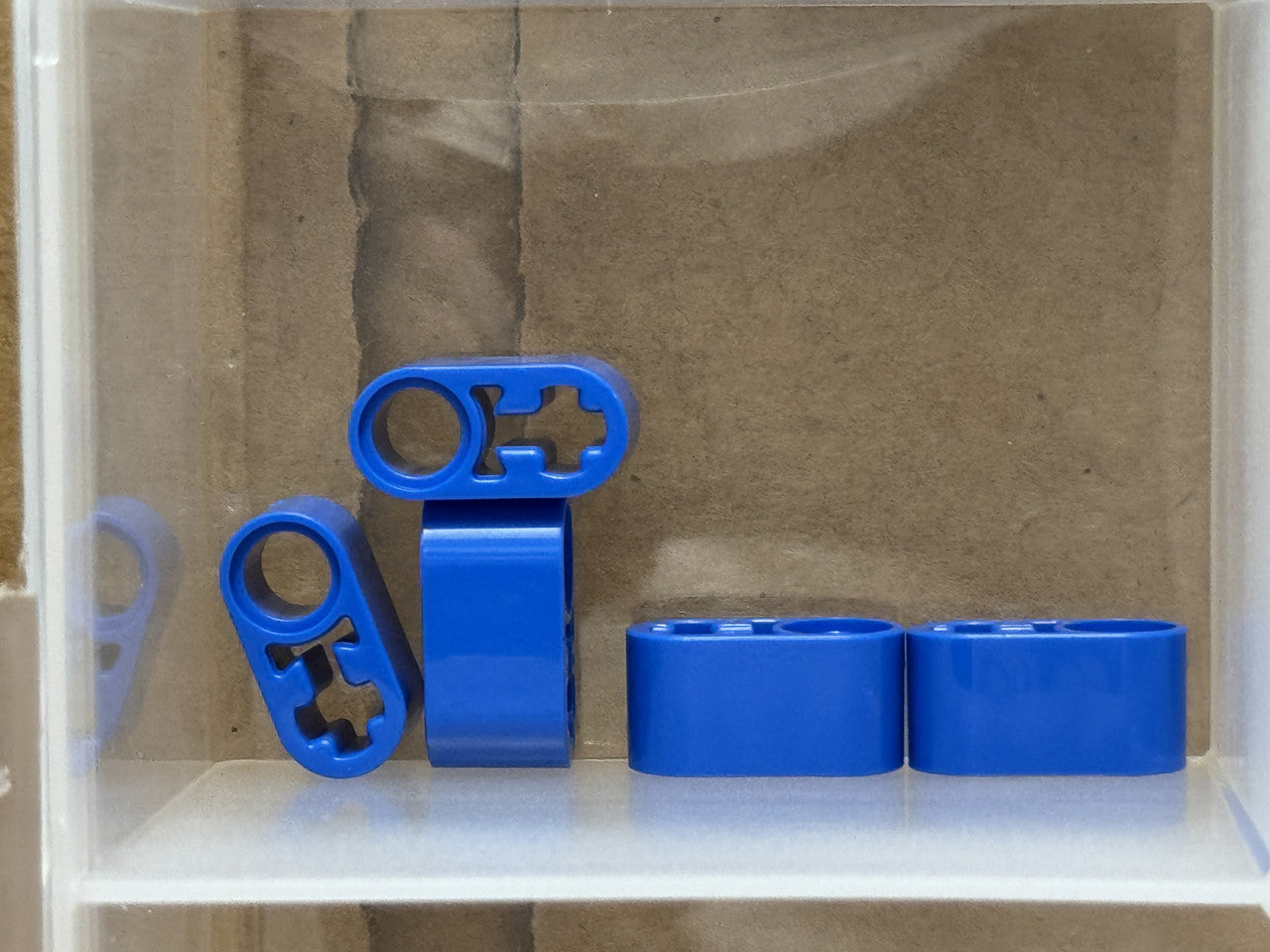 LEGO Parts - Blue Technic, Liftarm Thick 1 x 2 - Axle Hole - No 60483 - QTY 5