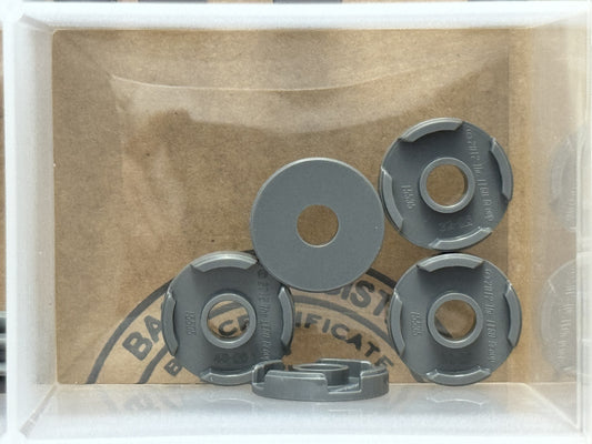 LEGO Parts - Dark Bluish Gray Tile, Round 2 x 2 with Hole - No 15535 - QTY 5