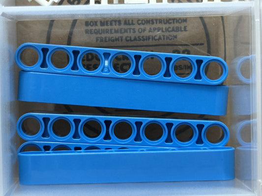 LEGO Parts - Dark Azure Technic, Liftarm Thick 1 x 7 - No 32524 - QTY 5