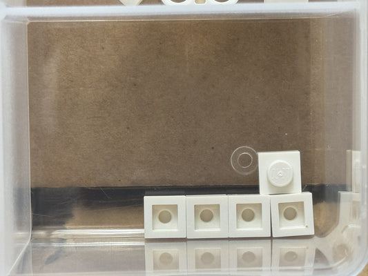 LEGO Parts - White Plate 1 x 1 - No 3024 - QTY 5