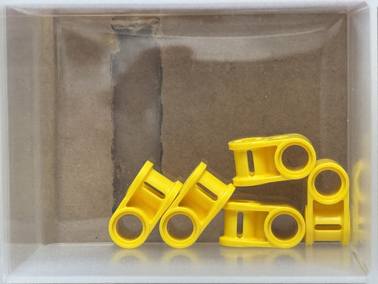 LEGO Parts - Yellow Technic, Axle Pin Connector Perpendicular - No 6536 - QTY 5