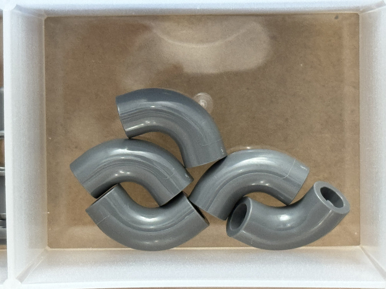 LEGO Parts - Dark Bluish Gray Brick, Round Tube 1 x 1 d. 90 - No 25214 - QTY 5