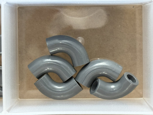 LEGO Parts - Dark Bluish Gray Brick, Round Tube 1 x 1 d. 90 - No 25214 - QTY 5