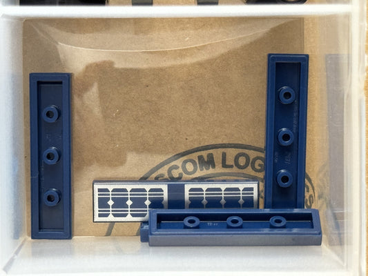LEGO Parts - Dark Blue Tile 1 x 4 with Solar Panels - No 2431pb0499 - QTY 5