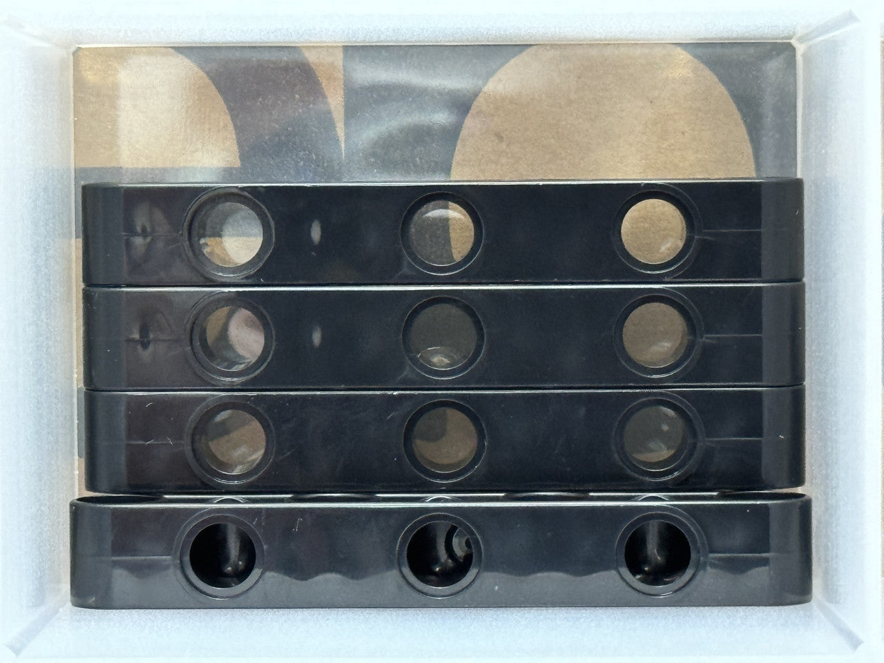 LEGO Parts - Black Technic, Liftarm Perpendicular Thick 1 x 7 - No 2391 - QTY 5