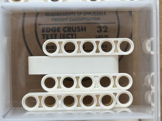 LEGO Parts - White Technic, Liftarm Thick 1 x 5 - No 32316 - QTY 5