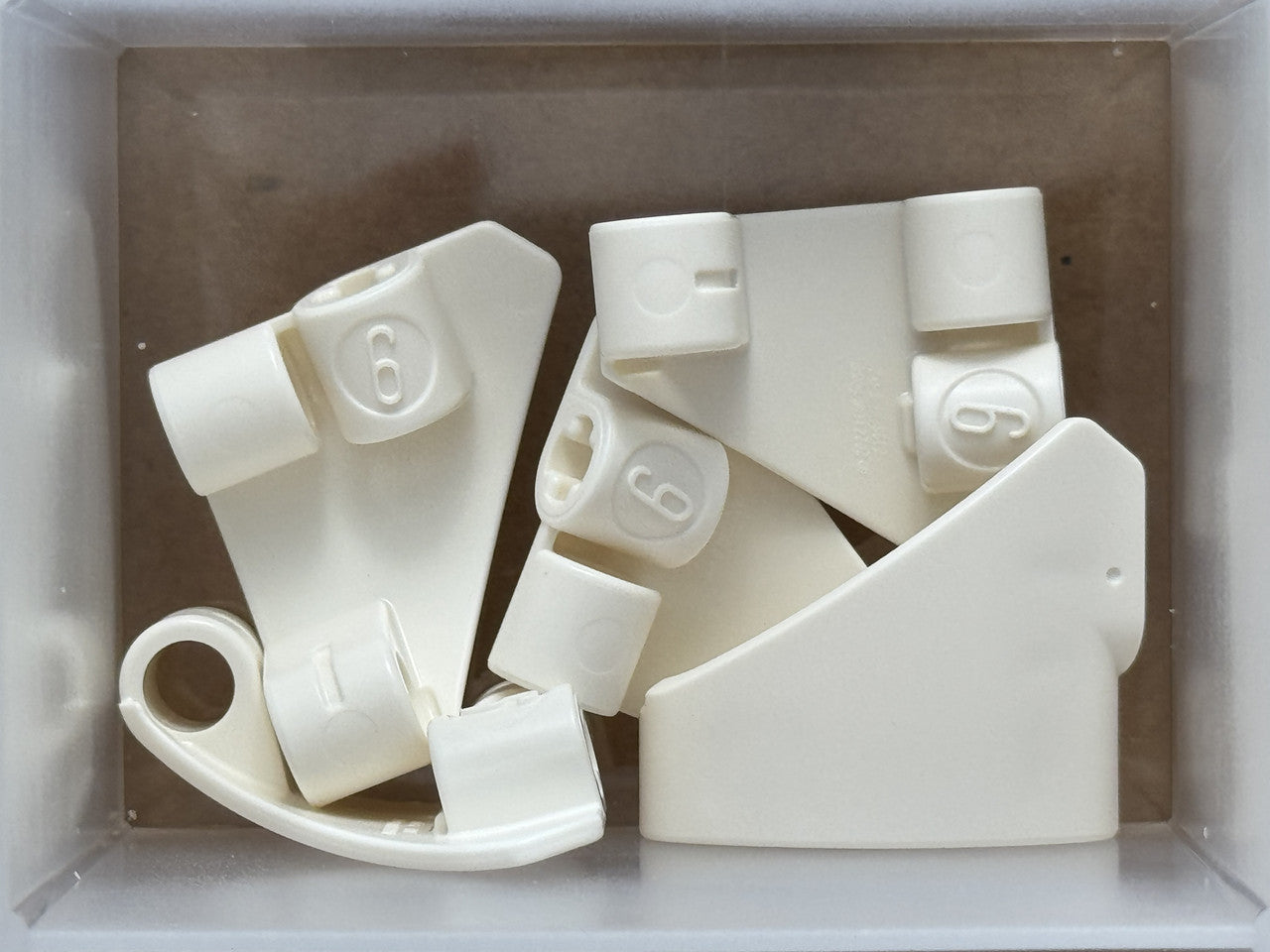 LEGO Parts - White Technic, Panel Curved # 9 3 x 3 Left - No 2395 - QTY 5