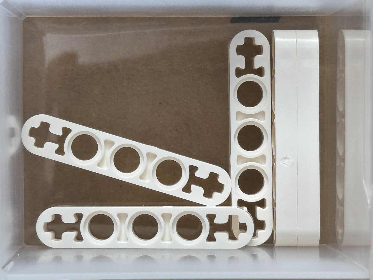 LEGO Parts - White Technic, Liftarm Thin 1 x 5 - Axle Holes - No 11478 - QTY 5