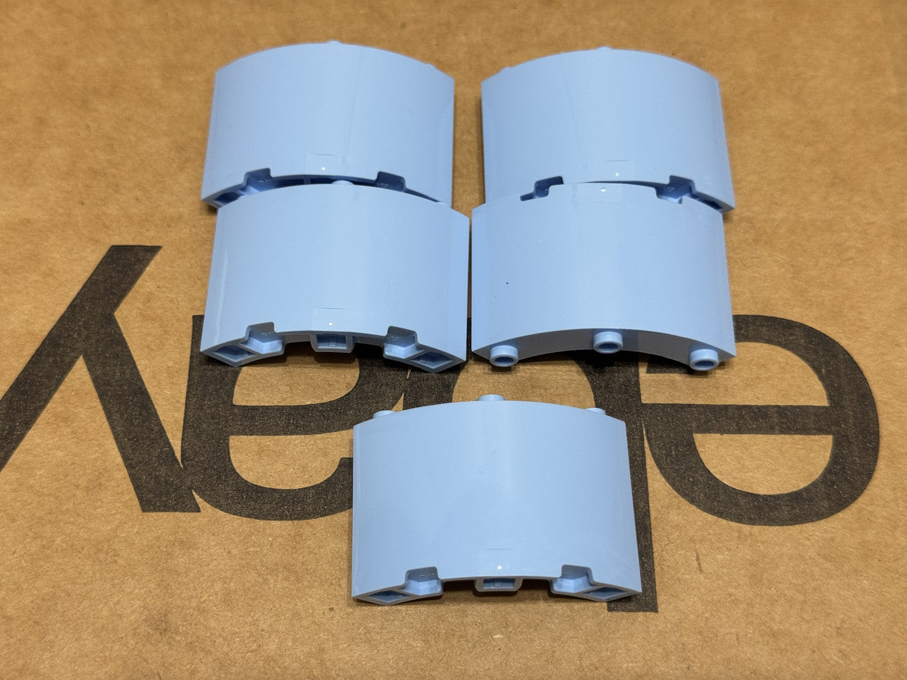 LEGO Parts - Bright Light Blue Cylinder Quarter 4 x 4 x 3 - No 4041 - QTY 5
