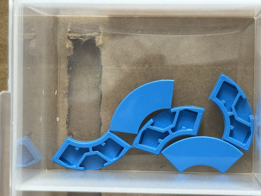LEGO Parts - Dark Azure Tile, Round Corner 2 x 2 Macaroni - No 27925 - QTY 5