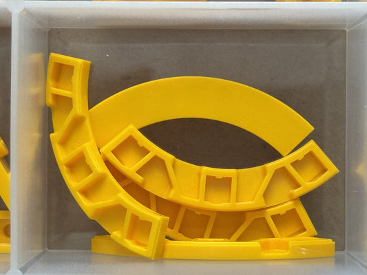 LEGO Parts - Bright Light Orange Tile, Round 4 x 4 Macaroni - No 27507 - QTY 5