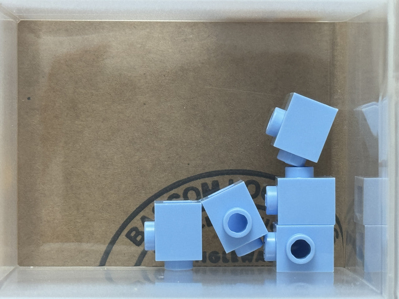 LEGO Parts - Bright Light Blue Brick 1 x 1 with Stud on Side - No 87087 - QTY 5