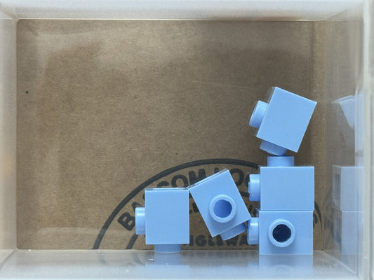 LEGO Parts - Bright Light Blue Brick 1 x 1 with Stud on Side - No 87087 - QTY 5