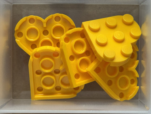 LEGO Parts - Bright Light Orange Plate, Round 3 x 3 Heart - No 39613 - QTY 5