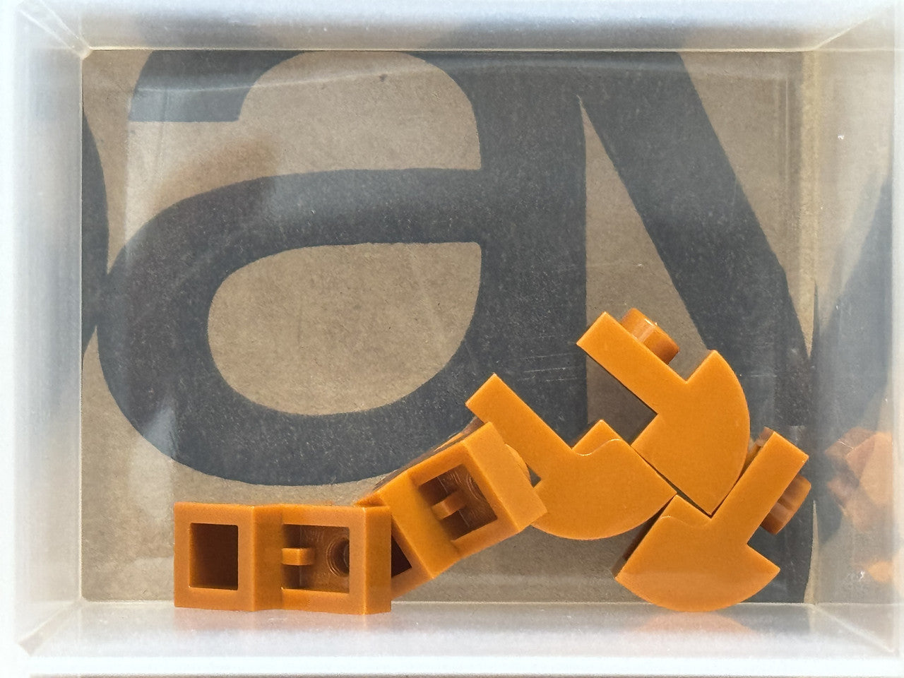 LEGO Parts - Dark Orange Slope, Curved 2 x 1 Recessed Stud - No 5841 - QTY 5