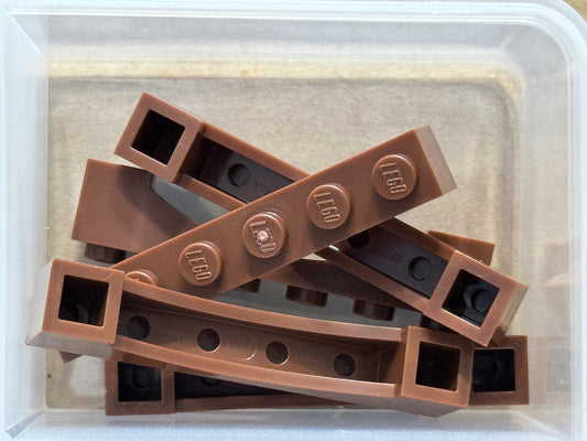 LEGO Parts - Reddish Brown Arch 1 x 6 Raised Arch - No 92950 - QTY 5