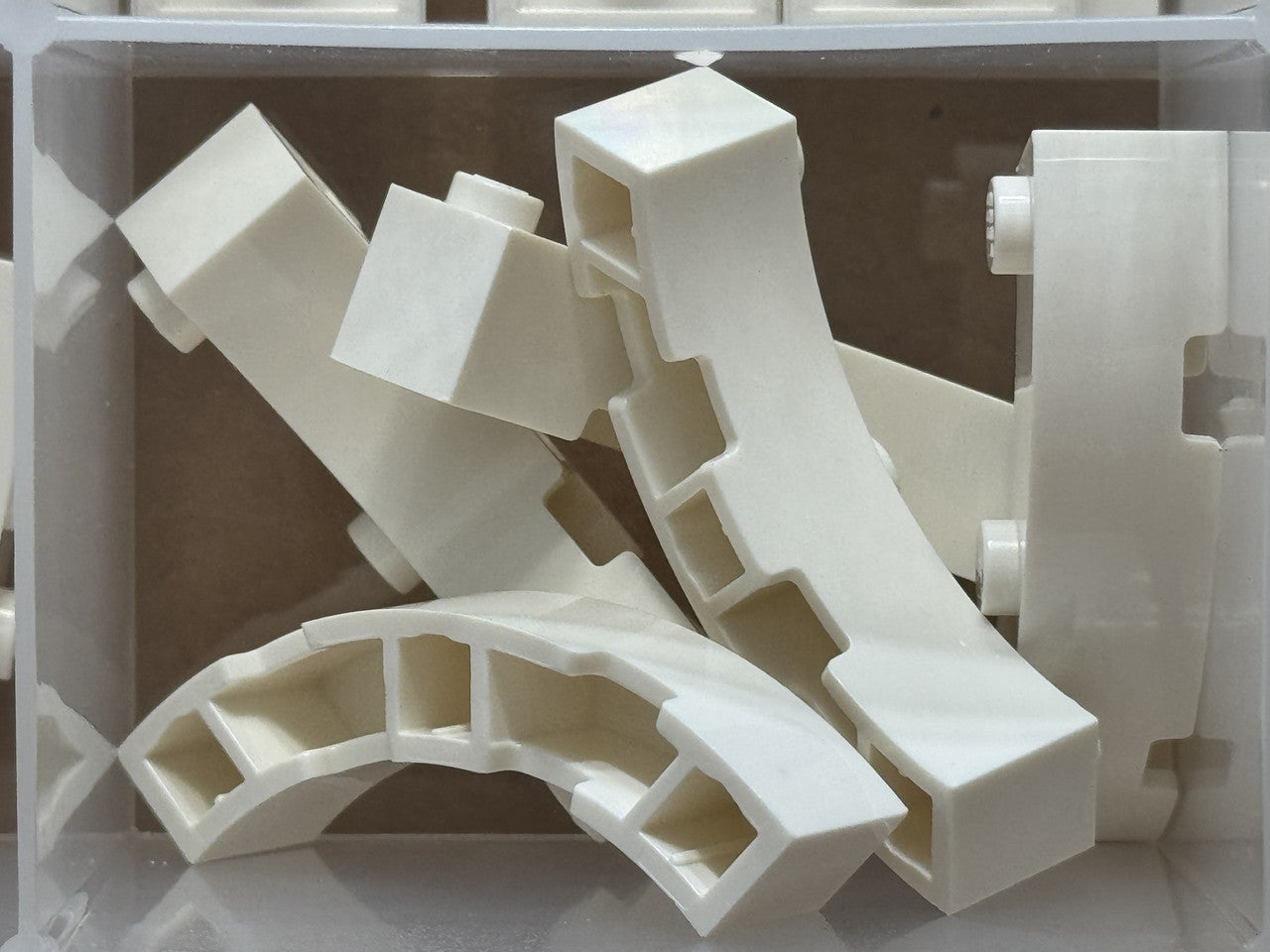 LEGO Parts - White Brick, Round Corner 4 x 4 Macaroni 3 Studs - No 48092 - QTY 5