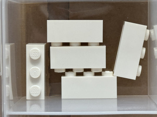 LEGO Parts - White Brick 1 x 3 - No 3622 - QTY 5