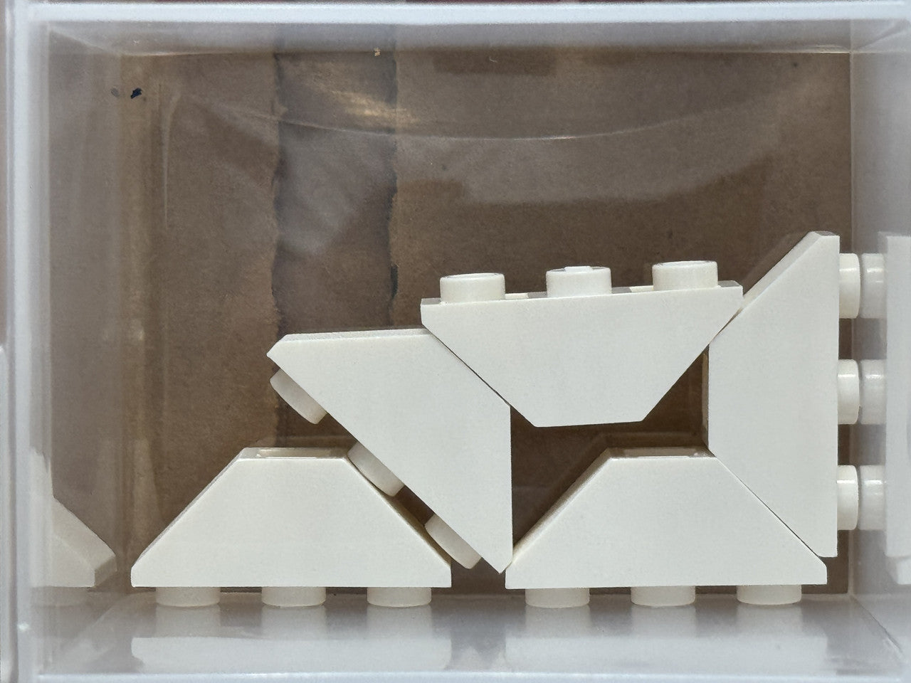 LEGO Parts - White Slope, Inverted 45 3 x 1 Double - No 2341 - QTY 5