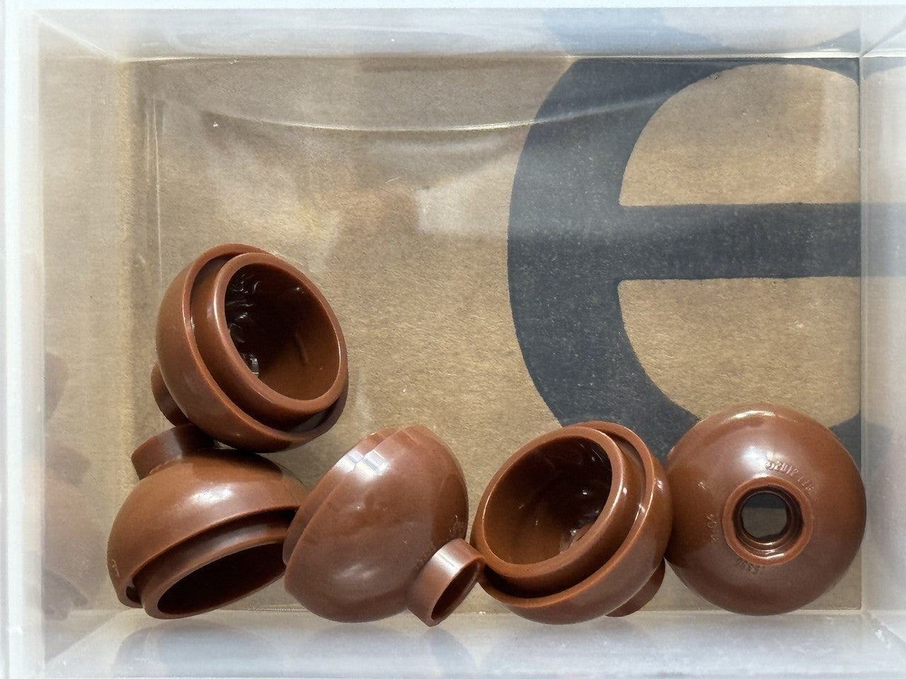 LEGO Parts - Reddish Brown Brick, Round 2 x 2 Dome Bottom - No 15395 - QTY 5