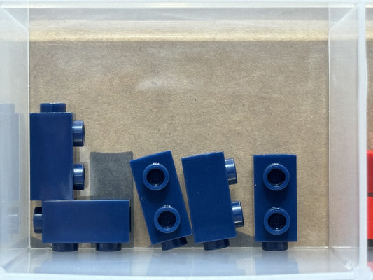 LEGO Parts - Dark Blue Brick 1 x 1 x 1 2/3 with Studs on Side - No 32952 - QTY 5