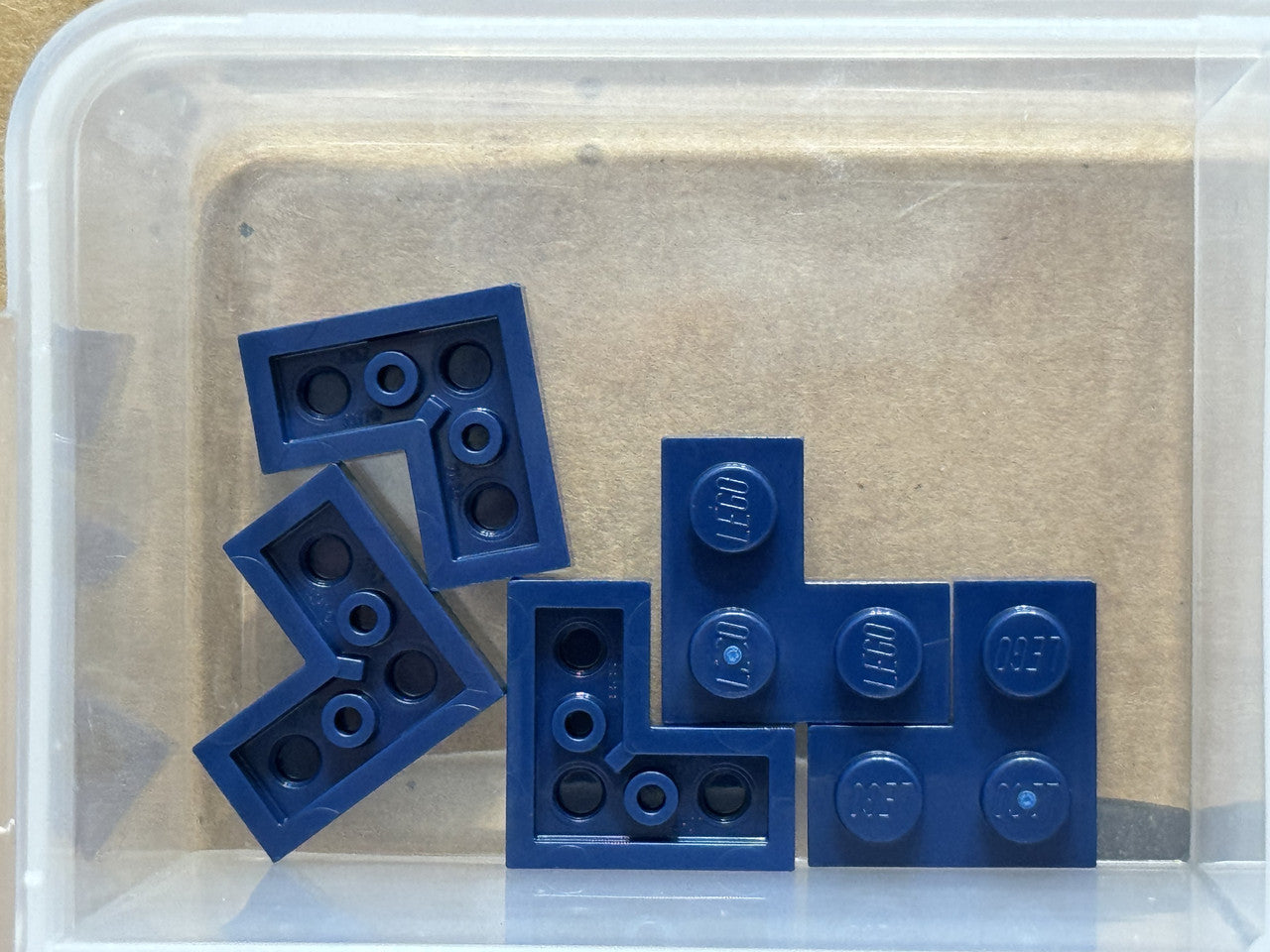 LEGO Parts - Dark Blue Plate 2 x 2 Corner - No 2420 - QTY 5