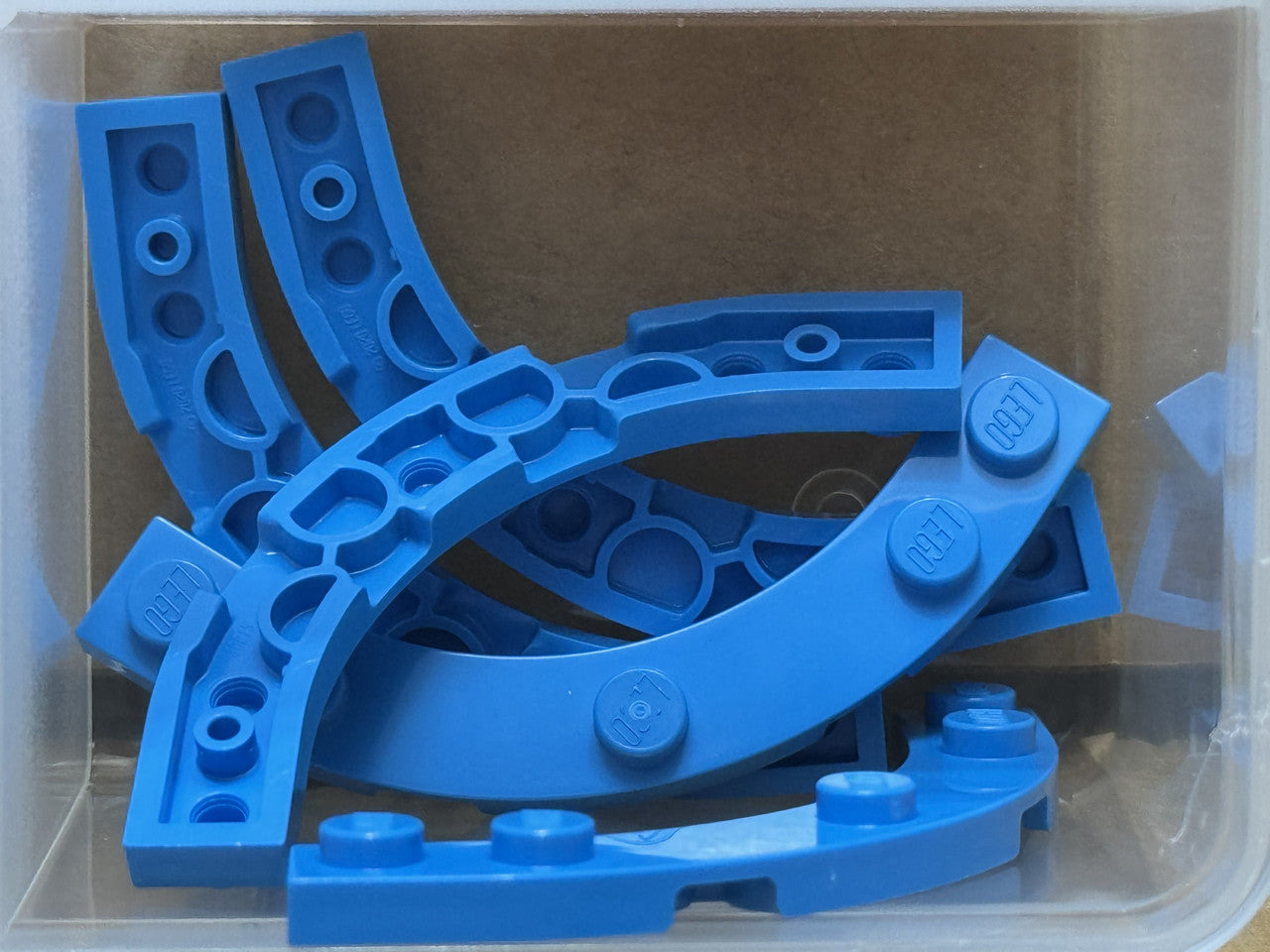 LEGO Parts - Dark Azure Plate, Round Corner 5 x 5 Macaroni - No 80015 - QTY 5