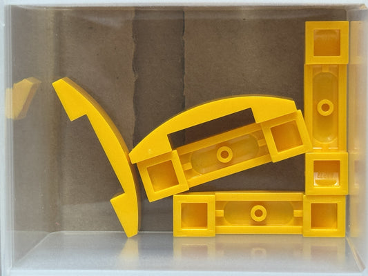 LEGO Parts - Bright Light Orange Slope, Curved 4 x 1 Double - No 93273 - QTY 5