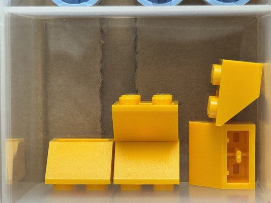 LEGO Parts - Bright Light Orange Slope, Inverted 45 2 x 2 - No 3660 - QTY 5