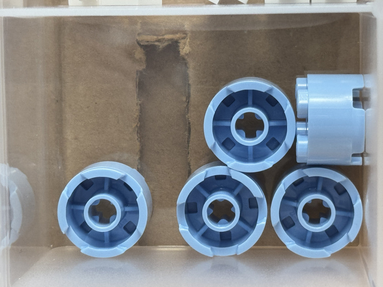 LEGO Parts - Bright Light Blue Brick, Round 2 x 2 Axle Hole - No 3941 - QTY 5