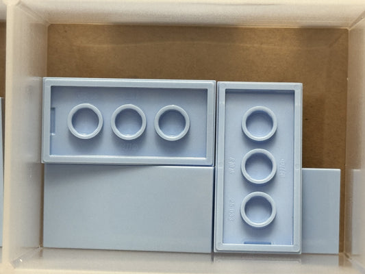 LEGO Parts - Bright Light Blue Tile 2 x 4 - No 87079 - QTY 5
