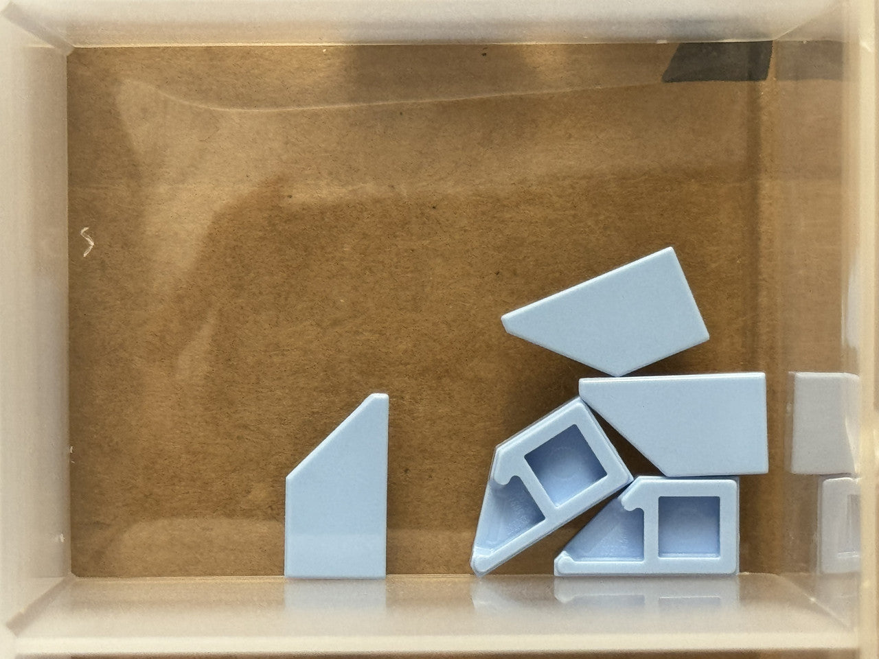 LEGO Parts - Bright Light Blue Tile, Modified 1 x 2 Wedge Left - No 5091 - QTY 5