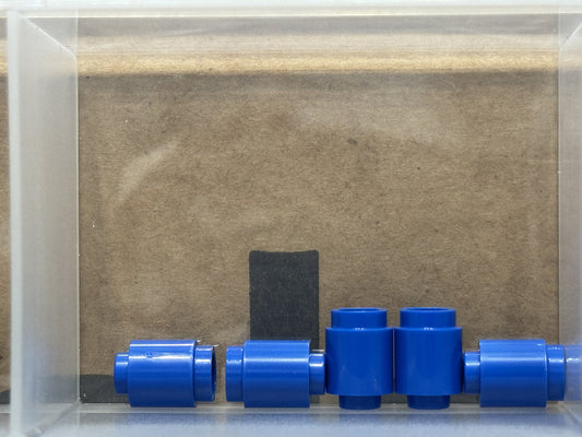 LEGO Parts - Blue Brick, Round 1 x 1 - No 3062 - QTY 5